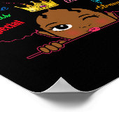 God zegt dat ik ben zwart melanine meisje Kinder p Poster (Hoek)