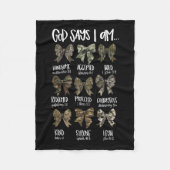 God zegt dat ik Christelijk ben Jesus Camo Coquett Fleece Deken (Voorkant)