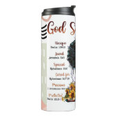 God zegt dat ik Christelijk ben Melanin Sista Blac Thermosbeker (Gedraaid links)