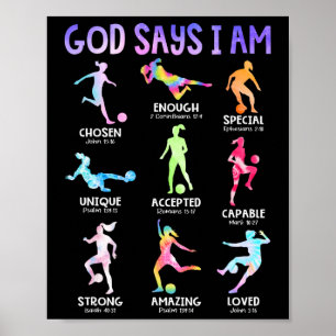 God zegt dat ik Christelijke meisjes ben Tiener Ki Poster