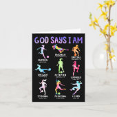 God Zegt Dat Ik Christelijke Meisjes Tieners Kinde Kaart (Gele Bloem)