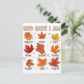 God zegt dat ik de herfstoogst van de herfst ben, briefkaart (Staand voorkant)