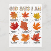 God zegt dat ik de herfstoogst van de herfst ben, briefkaart (Voorkant)