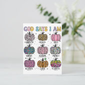 God zegt dat ik de herfstoogst van de herfst ben, briefkaart (Staand voorkant)