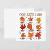 God zegt dat ik de herfstoogst van de herfst ben,  kaart (Voorkant / Achterkant)