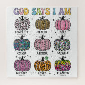 God zegt dat ik de herfstoogst van de herfst ben,  legpuzzel (Verticaal)