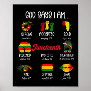 God zegt dat ik de negentiende vrije onafhankelijk poster