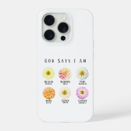 God Zegt Dat Ik Een Bloemrijke Bevestigingsbijbelt iPhone 15 Pro Case