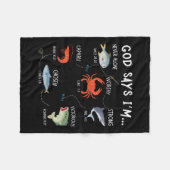 God zegt dat ik een Christelijk Fisher Bijbelvers Fleece Deken (Voorkant (Horizontaal))