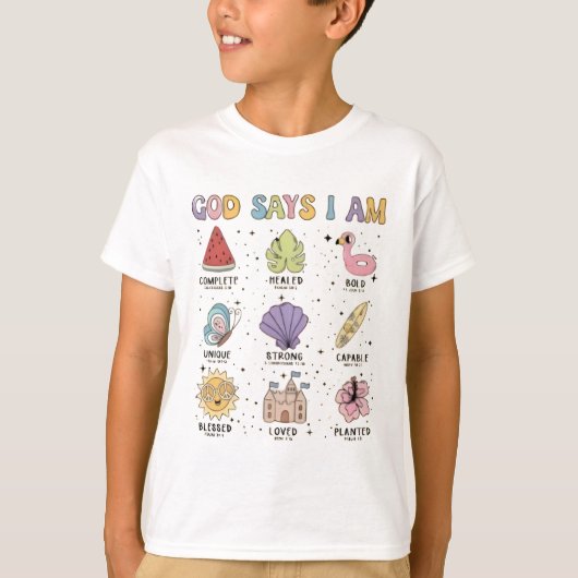 God zegt dat ik een grafisch T-shirt voor kinderen (Voorkant)