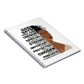 God zegt dat ik een mooie zwarte koningin melanine notitieboek (Rechterzijde)