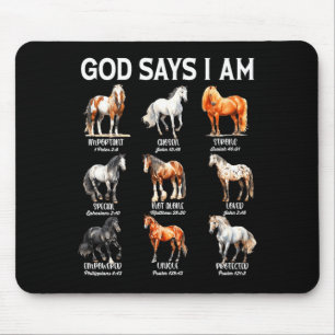 God Zegt Dat Ik Een Paard Ben Christelijk Meisje T Muismat