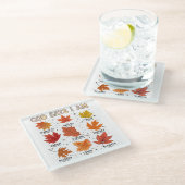 God zegt dat ik herfst herfstoogst Thanksgiving pl Glazen Onderzetter (Schuin)