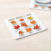 God zegt dat ik herfst herfstoogst Thanksgiving pl Kartonnen Onderzetters (Schuin)