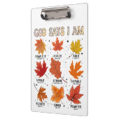 God zegt dat ik herfst herfstoogst Thanksgiving pl Klembord (Links)