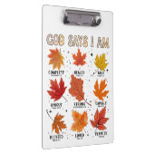 God zegt dat ik herfst herfstoogst Thanksgiving pl Klembord (Rechts)
