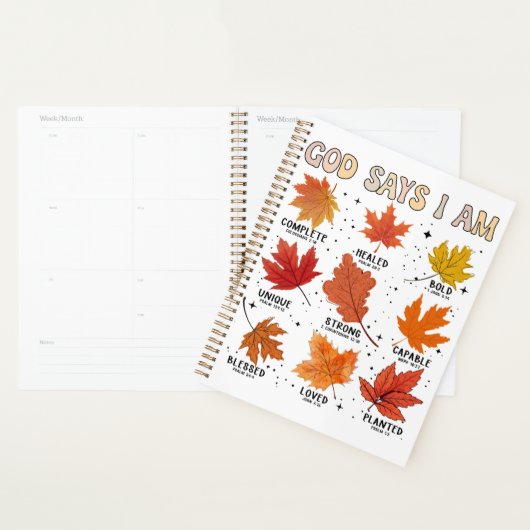 God zegt dat ik herfst herfstoogst Thanksgiving pl Planner (Display)
