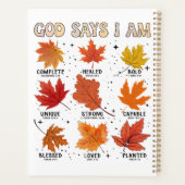 God zegt dat ik herfst herfstoogst Thanksgiving pl Planner (Achterkant)