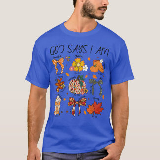 God zegt dat ik herfststemming ben herfst christel t-shirt
