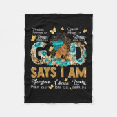 God zegt dat ik Melanin ben Black History African Fleece Deken (Voorkant)