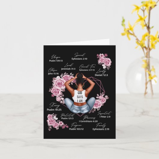 God zegt dat ik Melanine Black History Maand Afrik Kaart (Gele Bloem)