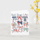 God zegt dat ik op 4 juli Christelijk ben Kaart (Gele Bloem)