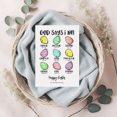 God zegt dat ik paasei bijbel vers Motivatie ben Feestdagenkaart