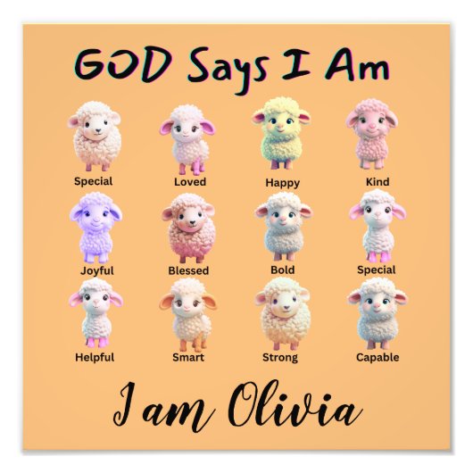 God zegt dat ik ... schapenvlees Poster ben (Voorkant)