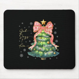God zegt dat ik Schattige ben Kerst Kerstmis Chris Muismat
