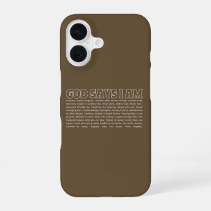 God zegt dat ik sterk ben, moslim geloof inspirere iPhone 16 hoesje