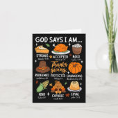 God zegt dat ik Thanksgiving gezegend ben met de z Kaart (Voorkant)