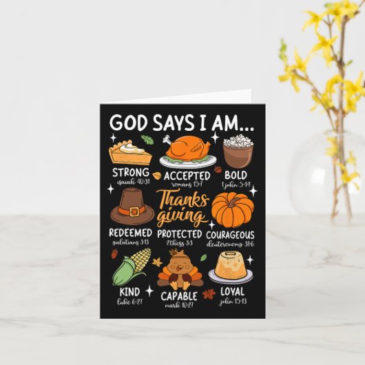 God zegt dat ik Thanksgiving gezegend ben met de z Kaart (Gele Bloem)