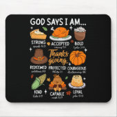 God zegt dat ik Thanksgiving gezegend ben met de z Muismat (Voorkant)