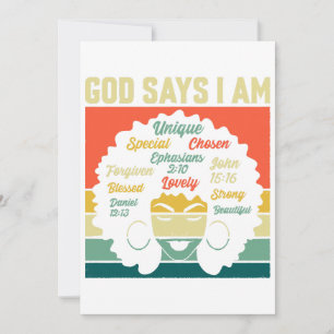 God zegt dat ik uniek ben - Melanin Black Kaart