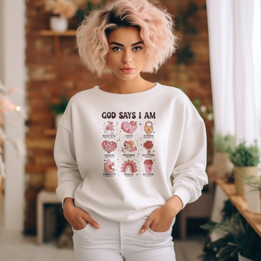 God zegt dat ik Valentijn bijbelverzen T-shirt ben