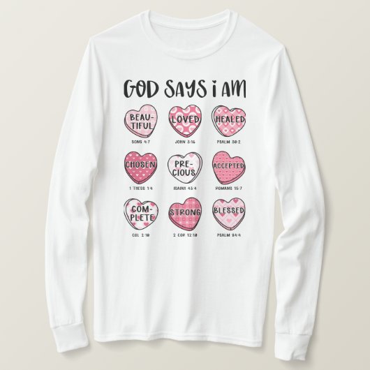 God zegt dat ik Valentijns Shirt ben (Design voorkant)