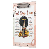 God zegt dat ik zwarte Christelijke vrouwen ben Klembord (Links)