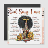 God zegt dat ik zwarte Christelijke vrouwen ben Me (Voorkant / Achterkant)