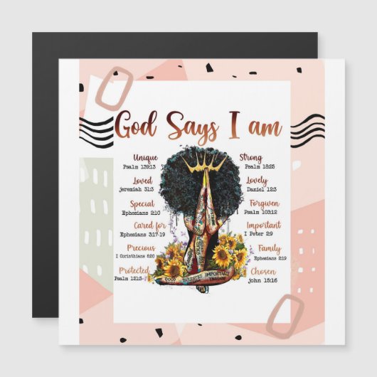 God zegt dat ik zwarte Christelijke vrouwen ben Me (Voorkant / Achterkant)