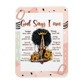 God zegt dat ik zwarte Christelijke vrouwen ben Me Magneet (Verticaal)