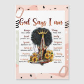 God zegt dat ik zwarte Christelijke vrouwen ben Me Magnetische Uitnodiging (Voorkant)