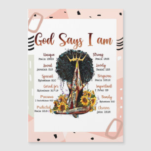 God zegt dat ik zwarte Christelijke vrouwen ben Me Magnetische Uitnodiging