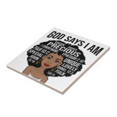 God zegt dat ik zwarte Christelijke vrouwen ben Me Tegeltje (Zijkant)