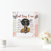 God zegt dat ik zwarte Christelijke vrouwen ben Me Vierkante Klok (Huis)