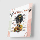 God zegt dat ik zwarte Christelijke vrouwen ben Me Vierkante Klok (Hoek)