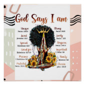 God zegt dat ik zwarte Christelijke vrouwen ben Perfect Poster (Voorkant)