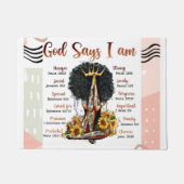 God zegt dat ik zwarte Christelijke vrouwen ben Si Deurmat (Voorkant)