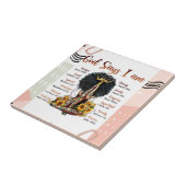 God zegt dat ik zwarte Christelijke vrouwen ben Tegeltje (Zijkant)