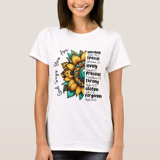 God zegt dat je bent t-shirt (Voorkant)