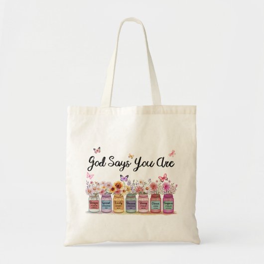God zegt dat je Christelijk bent Tote Bag (Voorkant)